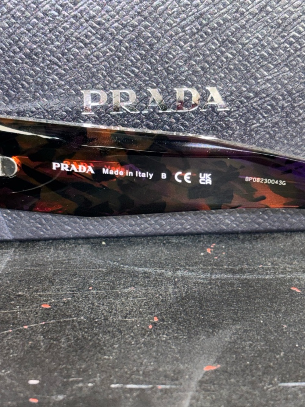 Prada PR06YS Symbole Rectangular Tortoise Shell Sunglasses in Case NIB - Picture 4 of 5